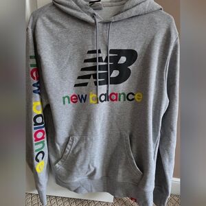New Balance Hoodie – Size Small – Gray With Multicolor Logo